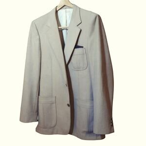 Vintage Knack Men's Sports Jacket Beige Suede